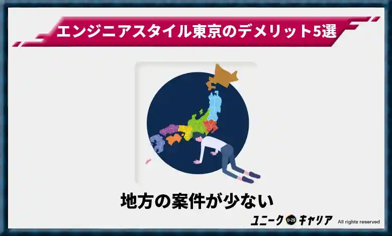 地方の案件が少ない